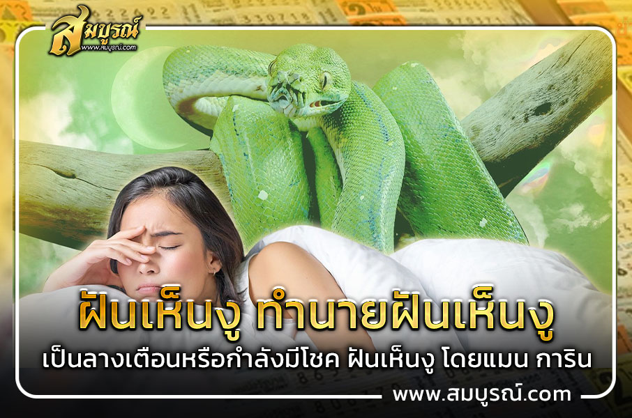 ฝันเห็นงู ทำนายฝันเห็นงู เป็นลางเตือนหรือกำลังมีโชค ฝันเห็นงู โดยแมน การิน